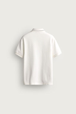 POLO REGULAR FIT CONTRASTE / Blanco roto - Zara фото 6