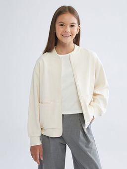 K?z ?ocuk Fermuarl? Sweatshirt