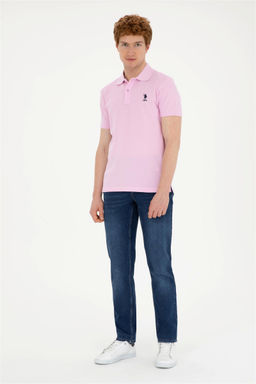 U. S. Polo Assn / Мужская розовая базовая футболка - U.s. polo assn фото 4