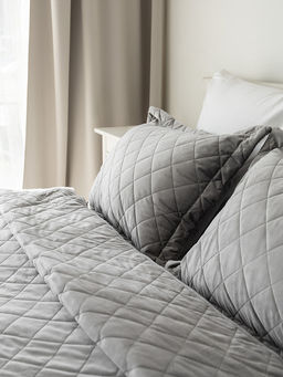 Наволочки декоративные велюр 50x70 (2шт) серый - Lucky фото 3