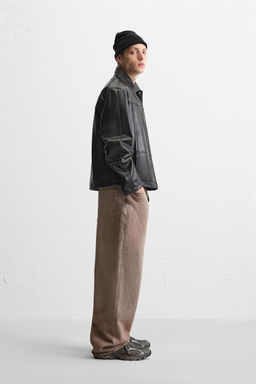 LEATHER EFFECT OVERSHIRT - Zara фото 2