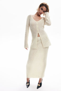 Cardigan en mezcla de mohair con lentejuelas - H&m фото 2