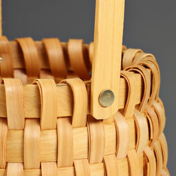 Корзина плетёная для хранения, 17×17×12.5 см, ручка h=13.5 см, ротанг