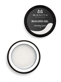 Manita Professional Гель моделирующий для ногтей с хлопьями юки / Builder Gel Moonlight №01, 15 мл