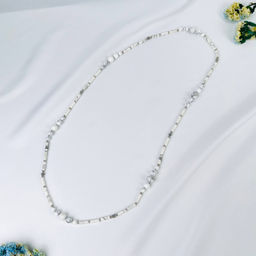 Колье из Говлита и Лабрадора 82 см