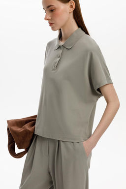 ЕВТ 3288/лесной туман джемпер-поло жен