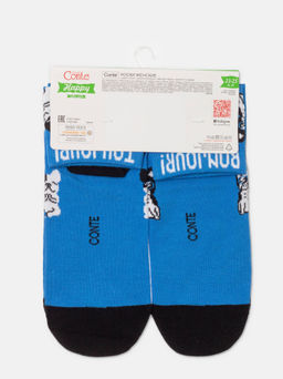 Цена за 2 пары. Носки Классические CONTE Хлопковые носки с рисунком French bulldog синий - Conte elegant фото 6