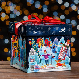 Подарочная коробка Праздник в городе , Коробка крышка-дно , 17,5 х 17,5 х 17 см - Simaland фото 8