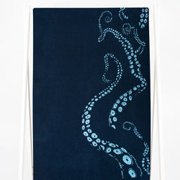 6с102.411ж1 Море. Осьминог.(т.синий2) Полотенце махровое 67х150см