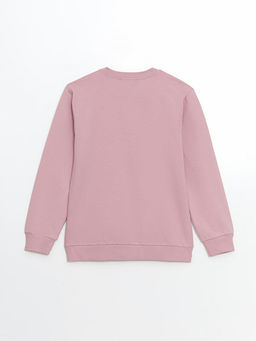 Bisiklet Yaka Bask?l? K?z ?ocuk Sweatshirt - Waikiki фото 2