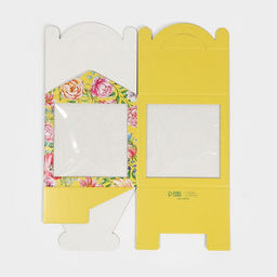 Цена за 5 шт. Коробка кондитерская с окном, сундук, упаковка, «Акварельные цветы» 20×20×20 см