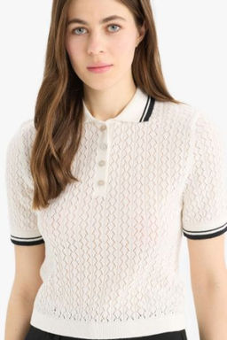 Regular Fit Polo Yaka K?sa Kollu Kazak