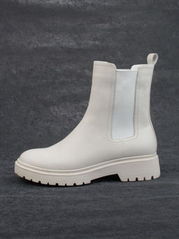 01-80158-G75-2 MILK Ботинки демисезонные женские (натуральная кожа, байка)