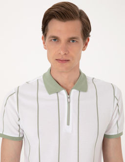 _a_la Ye_ili _izgi Detayl_ Slim Fit Polo Yaka Ti__rt