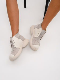 Ботинки 305.927be.Бежевый стар+каменная замша/байка