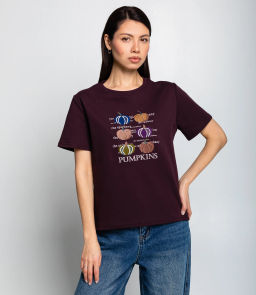 Футболка #КТ30813, сливовый