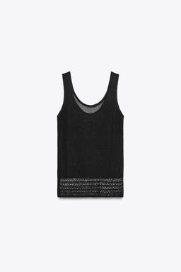 POINTELLE KNIT CROP TOP - Zara фото 2