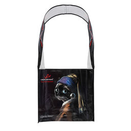 VISTA-ARTISTA Сумка-шоппер сувенирная VASHOP-01 37*40*10 см 100% полиэстер Кошка с жемчужной сережкой