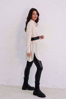 Базовая удлинённая рубашка свободного силуэта - Martichelli фото 117