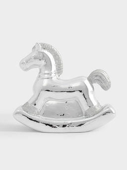 Копилка, 13 см, фарфор P, серебристая, Лошадка-качалка, Horse - Anna lafarg фото 5
