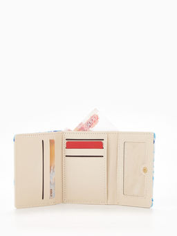 Кошелёк женский на кнопке, 10.5?2.5?8.5 см, с цветочным принтом, разноцветный