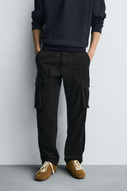 RELAXED FIT CARGO TROUSERS - Zara фото 19