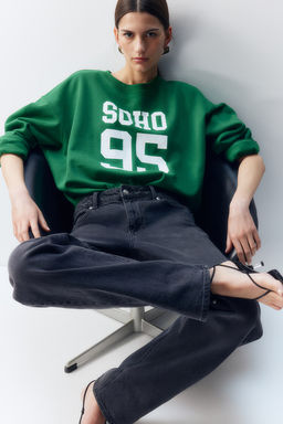 Sudadera con motivo de texto