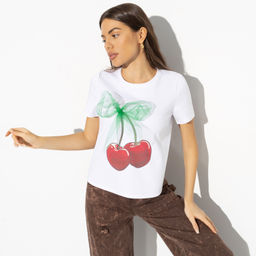 Футболка дизайнерская Манерная принцесса (cherries)