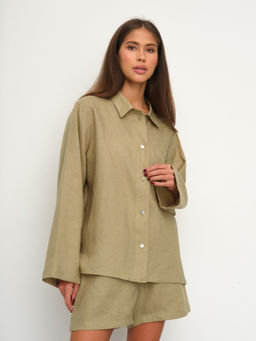 Рубашка короткая S021_Olive Yellow/Салатовый