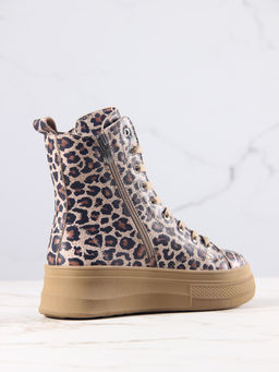 Ботинки 215.warmbr.Бежевый леопард/байка