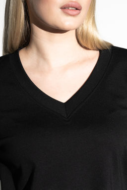 Лонгслив с V- образным вырезом