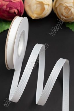 Лента репсовая 1 см*20 ярд 1 сорт (SF-1346) молочный №42