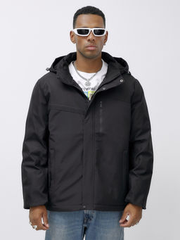 Куртка спортивная мужская зимняя большого размера черного цвета 66613Ch - Mtforce фото 7