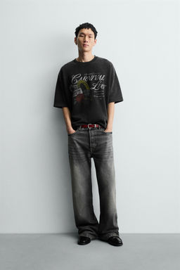 CONTRAST PRINT SWEATSHIRT