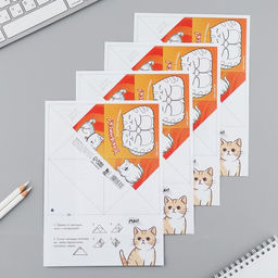 Цена за 20 шт. Закладки-оригами Микс Коты - Artfox фото 8