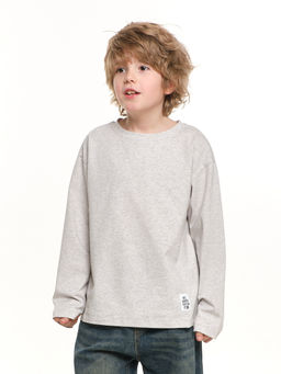 Базовый лонгслив для мальчика 22-6007 белый - Mini maxi фото 39