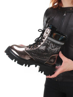 01-C1101-2 GOLD Ботинки женские (натуральная кожа, байка) - Фабричный китай фото 2