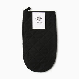 Варежка-прихватка Этель Kitchen цв.черный, 15х28см,саржа, 100% х/л  фото 5