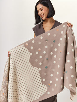 в составе ШЕРСТЬ и КАШЕМИР Большой, мягкий, теплый двусторонний палантин - Tantino фото 17