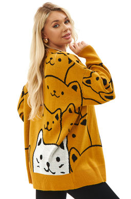 Женский удлиненный свитер оверсайз Happyfox