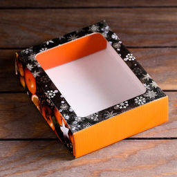 Коробка подарочная, крышка-дно, с окном С Новым Годом, 18 х 15 х 5 см - UPAK LAND фото 3