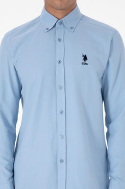 Erkek A__k Mavi Uzun Kollu G_mlek Sepette S_rpriz _ndirim - U.s. polo assn фото 6