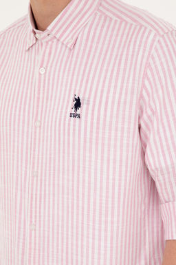 U. S. Polo Assn / Мужская пудровая рубашка с длинным рукавом - U.s. polo assn фото 7