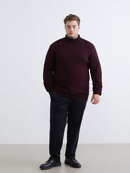 B?y?k Beden Yar?m Bal?k?? Yaka Erkek Triko Kazak