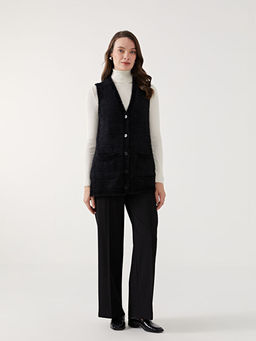 V Yaka Kad?n Triko Yelek