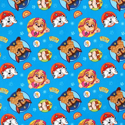 Цена за 10 шт. Бумага упаковочная глянцевая, Щенячий патруль, 70×100 см