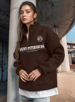Толстовка женская с зип-воротником Saint Petersburg - Yollochka фото 9