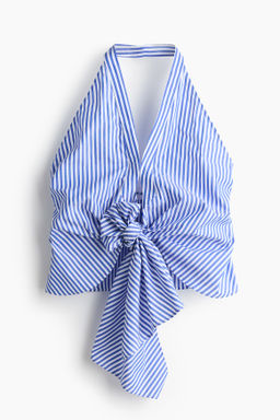 Top halter con nudo decorativo