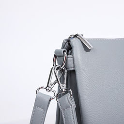 Сумка кросс-боди на молнии, 2 наружных кармана, цвет серо-голубой - Simaland фото 5