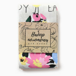 Набор кух. полотенец Доляна Счастливой пасхи 4 шт, 28х46 см, рогожка, 100% хл, 160г/м2  фото 14